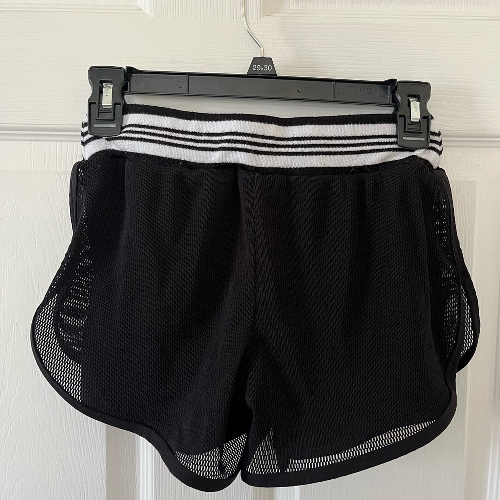 Black Women's Athletic Shorts - Picture 2 of 4